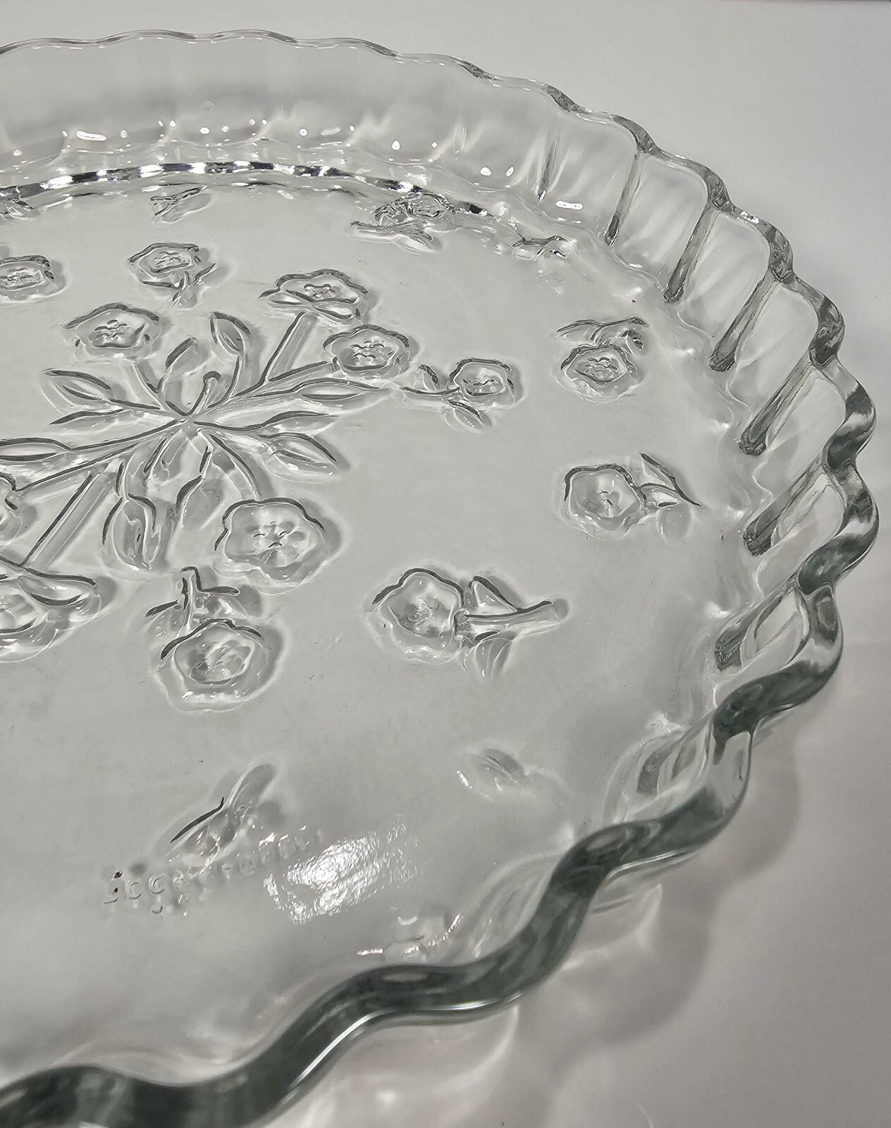 Anchor Hocking Clear 10" Quiche Tart Dish | Vintage Oven Proof Glass Bakeware