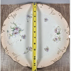 Vintage Austria Hand Painted Floral Porcelain Plate 11" Gold Rim