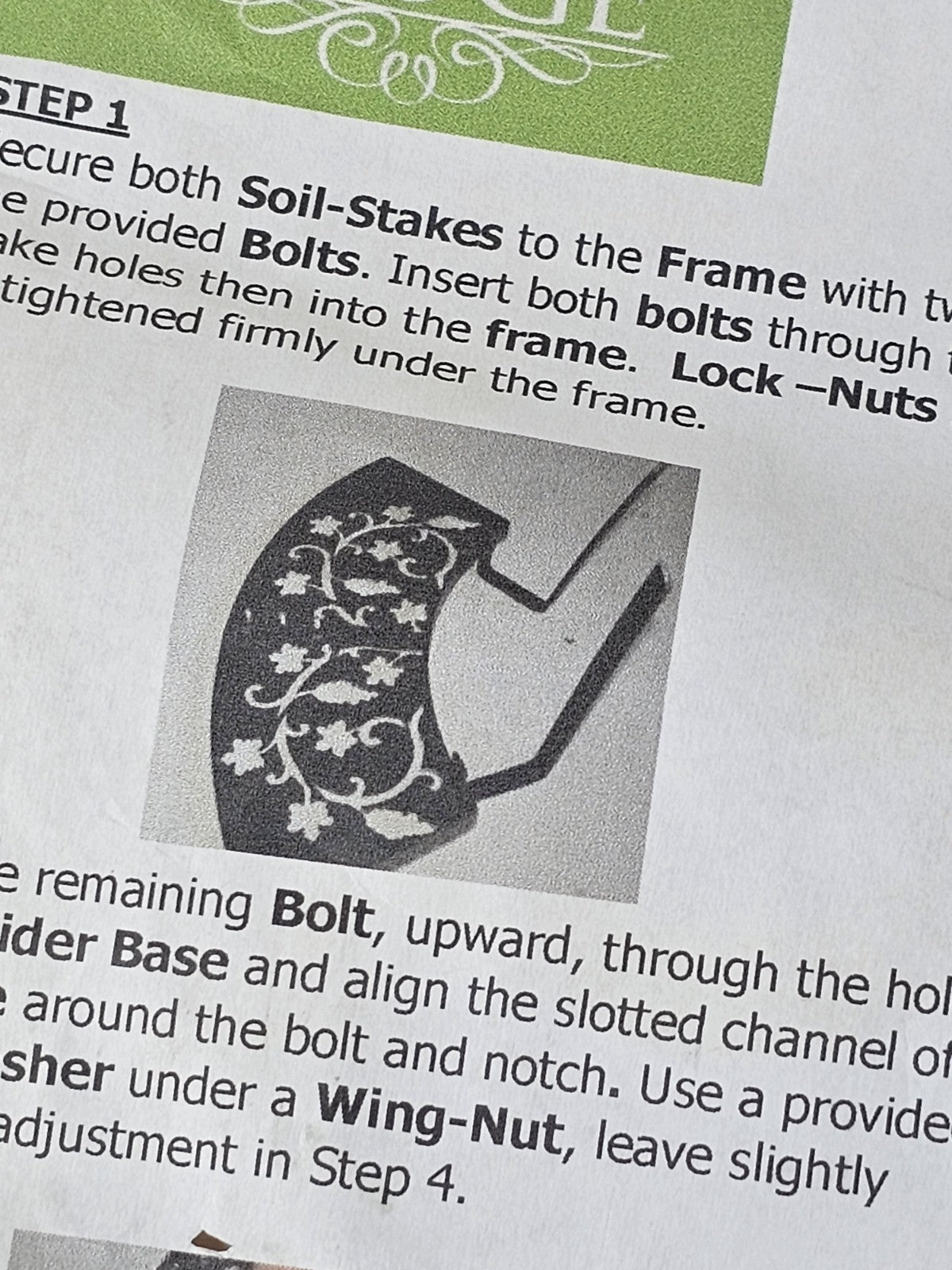 Floral Design Iron Tabletop Stand For Garden Pots Heavy & Durable Black Finish W