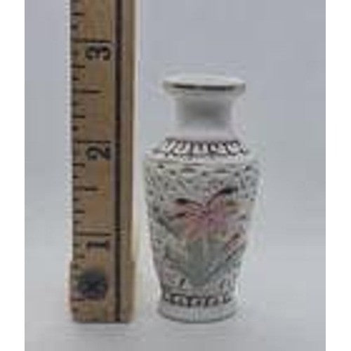 Vintage Porcelain Miniature Vase Lily Flower 2.5 Inch