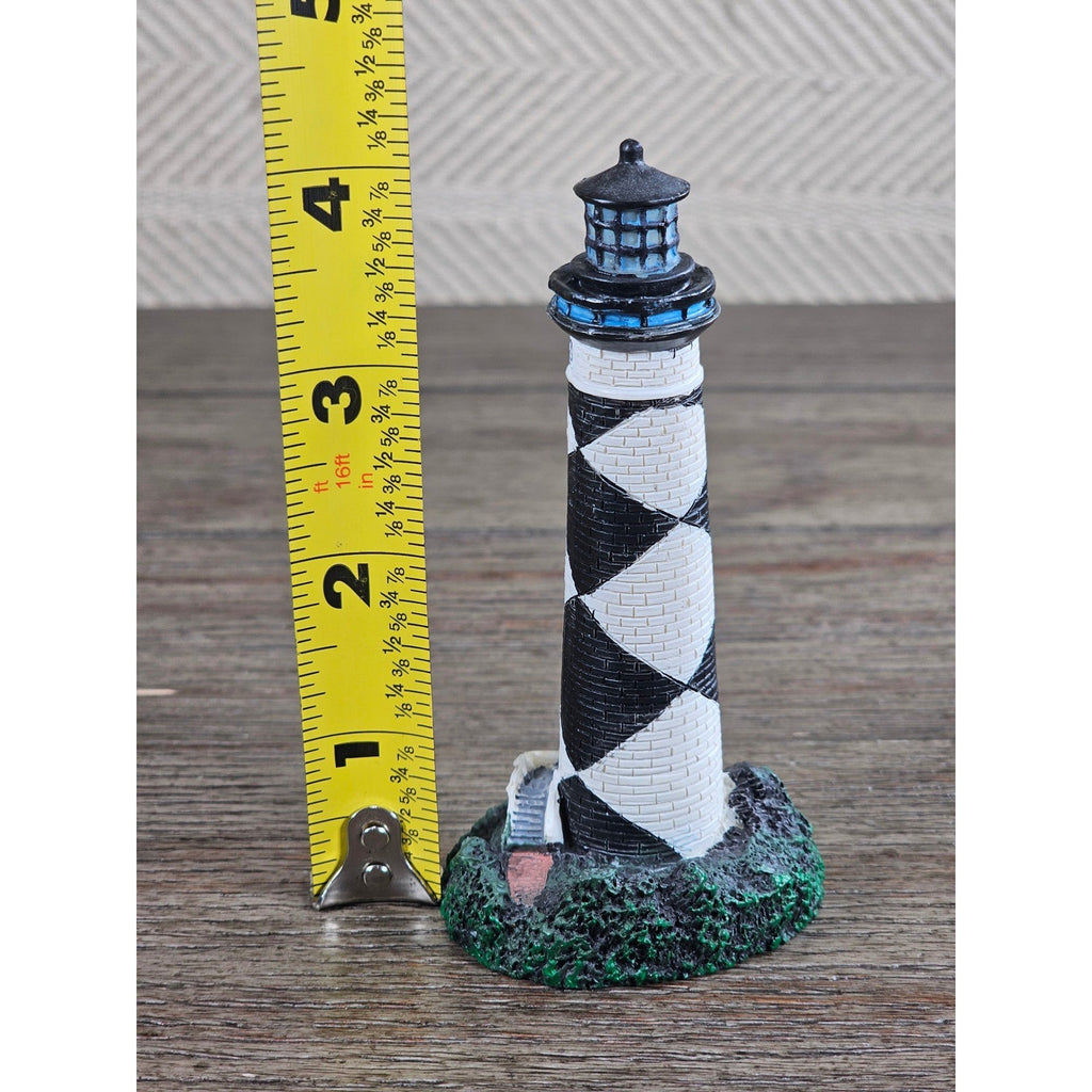 Cape Lookout NC Lighthouse Mini Figurine Resin Coastal Decor