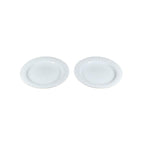 CorningWare French White Ribbed Plates Set of 2 8.25 Inch Salad Plates