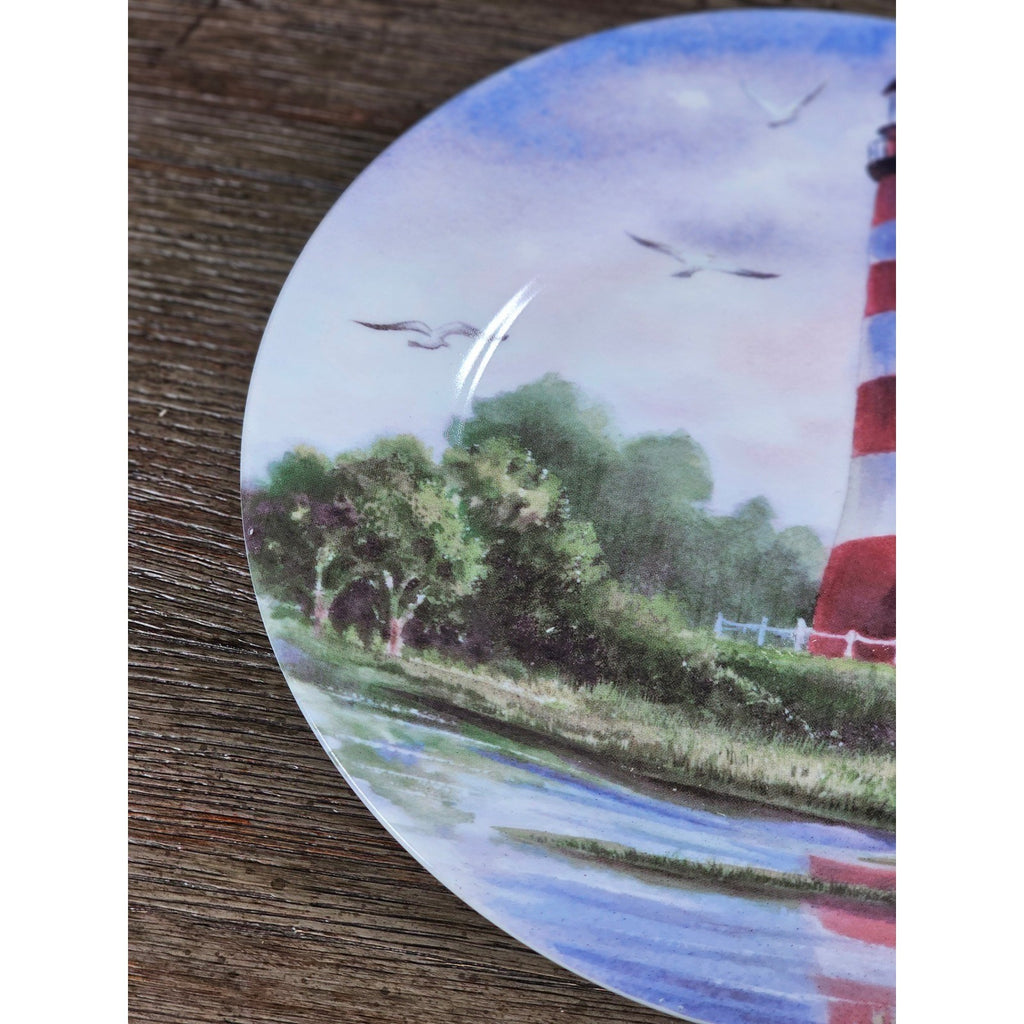 Virginia Assateague Lighthouse Decorative Plate 8 Inch Coastal Decor