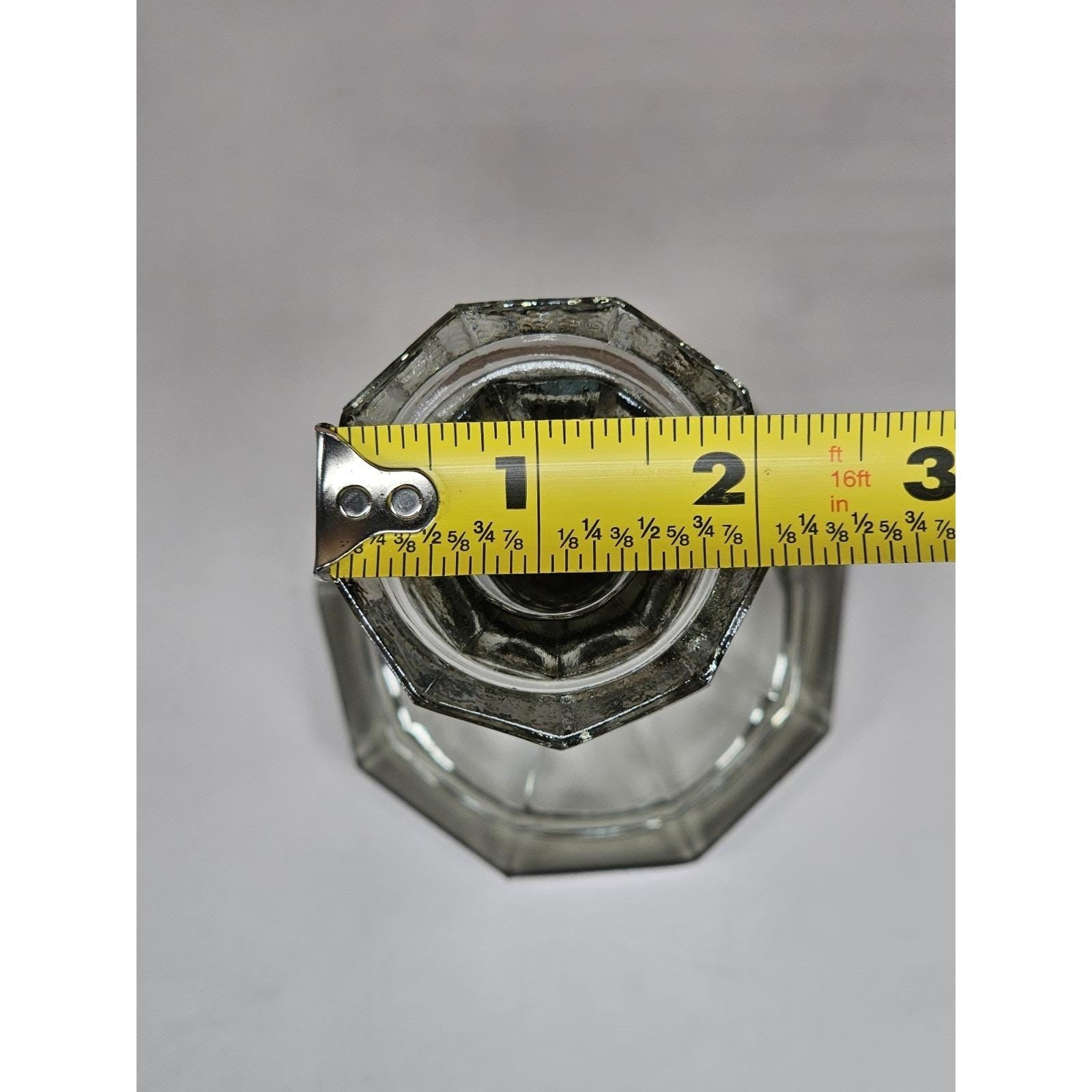 Vintage Fostoria Smokey Glass Candle Holder Faceted 6 Inch USA