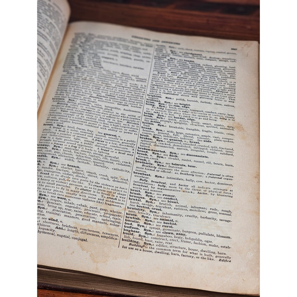 Vintage Red Hardcover Dictionary Volume Two Buck Mark to Zymurgy