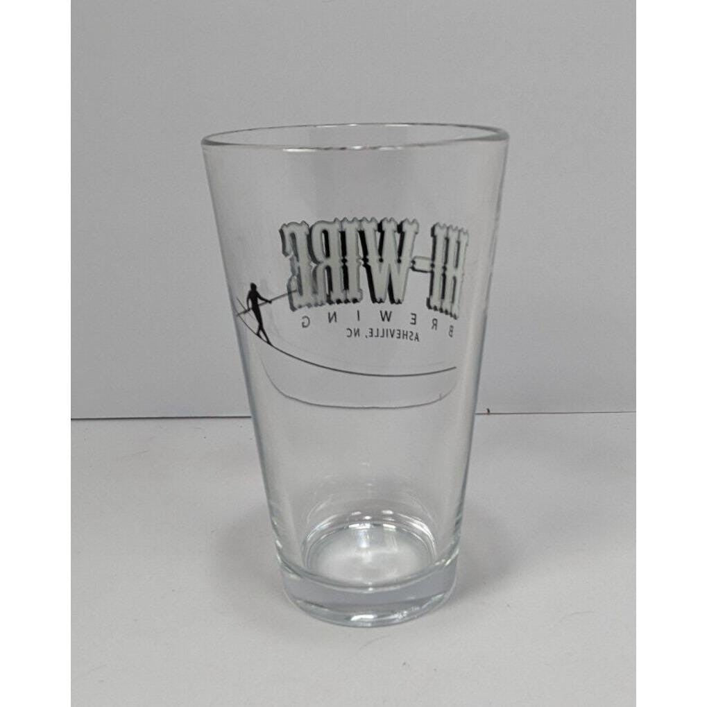 Vintage HI-Wire Brewing Pint Glass Asheville NC Craft Beer Barware