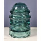 Vintage Hemingray No 12 Glass Insulator Aqua Blue 1893 Patent