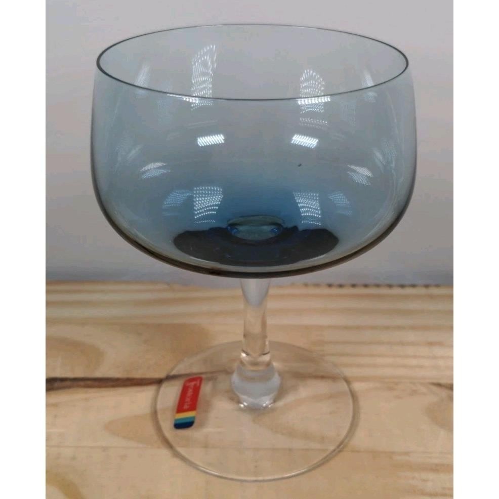 Fostoria Glamour Blue Sherbet or Champagne Glass 5 1/8 Inch Vintage