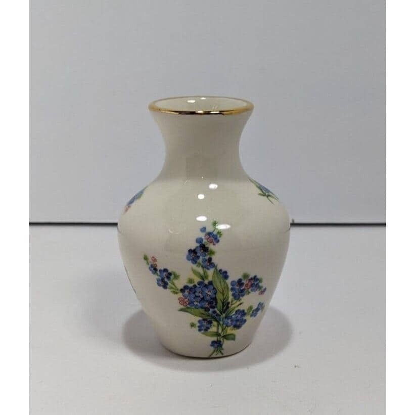 Vintage Holley Ross Vase 22K Gold Trim Porcelain 4.5 Inch