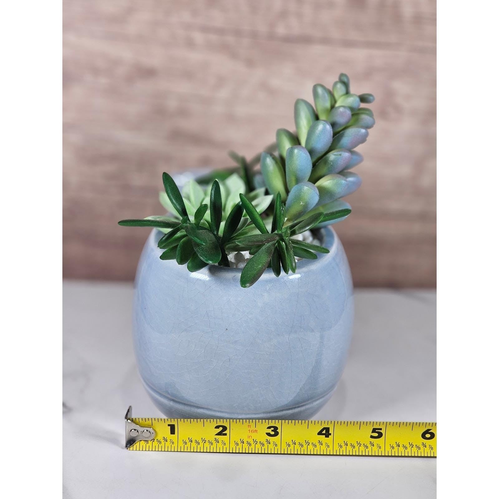 Vintage Whale Planter Blue Ceramic Coastal Decor Succulent
