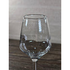 Vintage Clear Wine Glass 8.5" Tall Thick Heavy Stemware