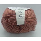 Mercerized Cotton Yarn Dusty Rose 50g Knitting Crochet