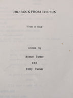 3rd Rock from the Sun First Draft Script “Truth or Dick” TV Sitcom 1995