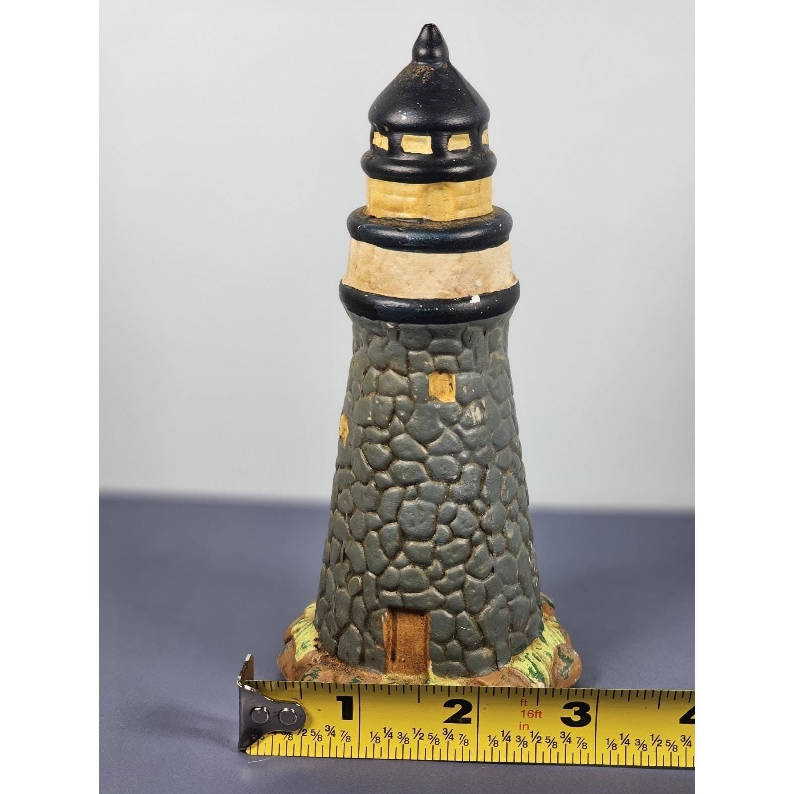 KS Collection Lighthouse Figurine Rock Texture Coastal Decor