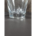 Vintage Lead Crystal Whiskey Glasses Set of 4 Square Base