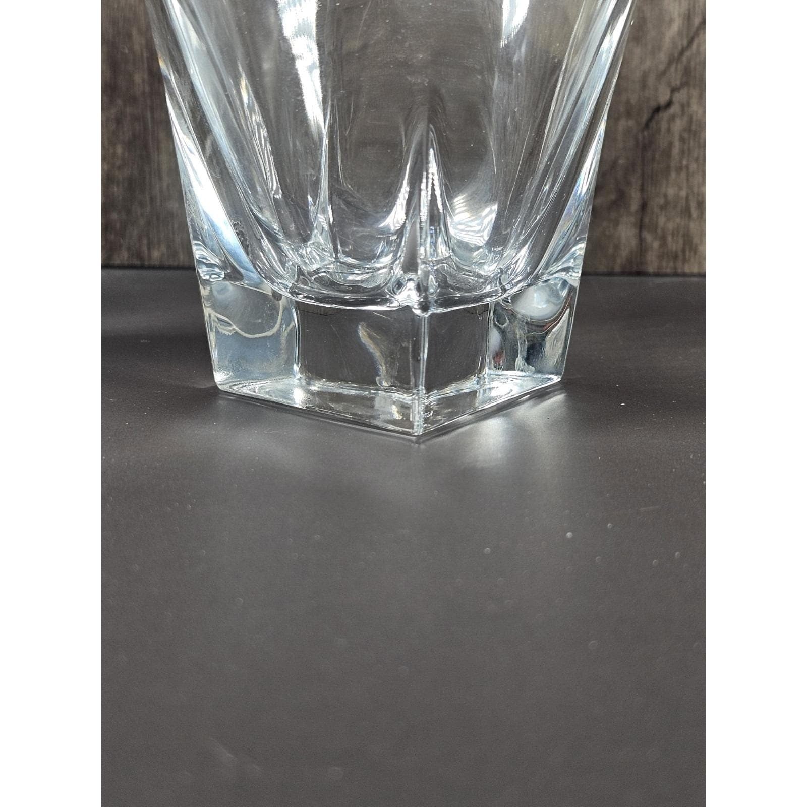 Vintage Lead Crystal Whiskey Glasses Set of 4 Square Base