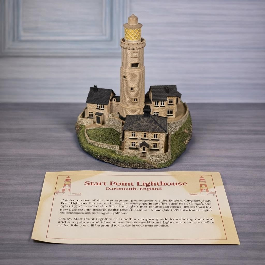 Danbury Mint Start Point Lighthouse 1993 Figurine Card 7 Inch