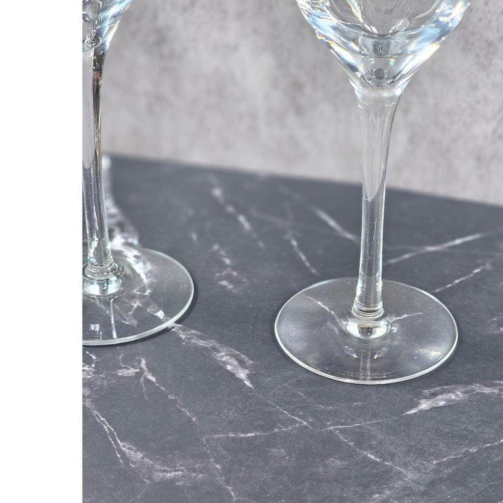 Vintage Crystal Fantasy Ribbed Water Goblets Set of 2 Glasses 7.5