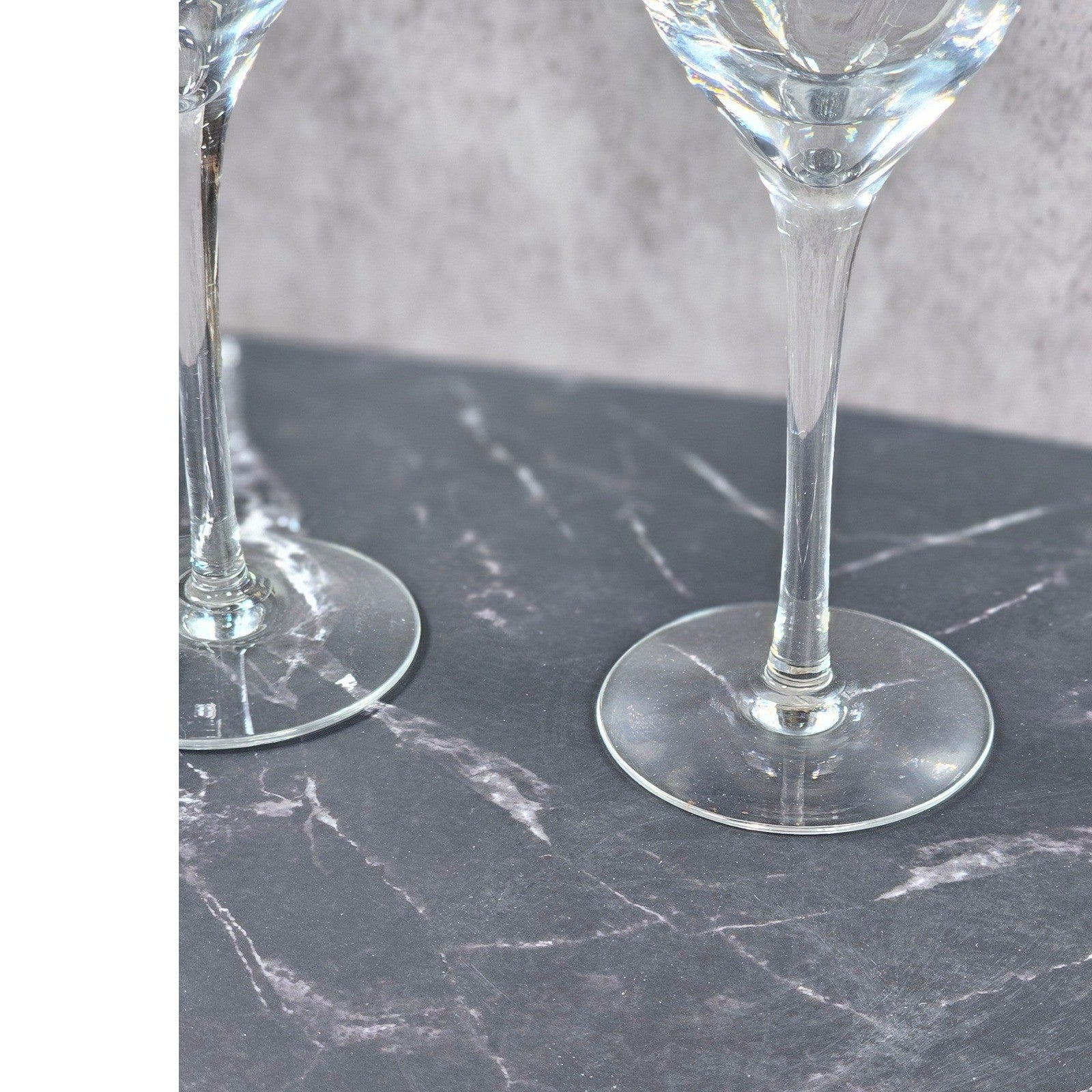 Vintage Crystal Fantasy Ribbed Water Goblets Set of 2 Glasses 7.5