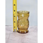 Vintage Wheaton Amber Pineapple Glass | Textured Mid Century Drinkware