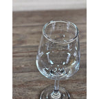 Vintage Clear Wine Glass 8.5" Tall Thick Heavy Stemware