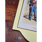 Vintage French Military Uniform Print Garde de Paris 11.5 x 8