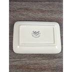 Old Pottery Company Rectangular Dish 7x5 Cream Stoneware Tray