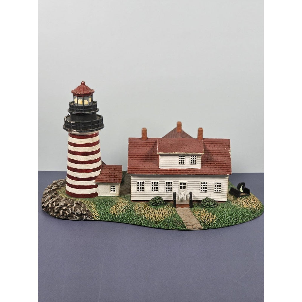 Danbury Mint West Quoddy Head Lighthouse 1994 COA Maine