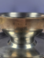 International Decorator Stainless Steel Gravy Bowl With Attached Plate Elegant