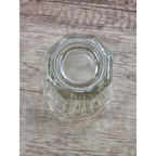 Vintage Crisa Paneled Glass Tumbler Clear Mid Century Drinkware 4 5/8"
