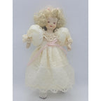 1984 Kurt Adler Gramercy Park Porcelain Doll Lace Dress 6 Inch