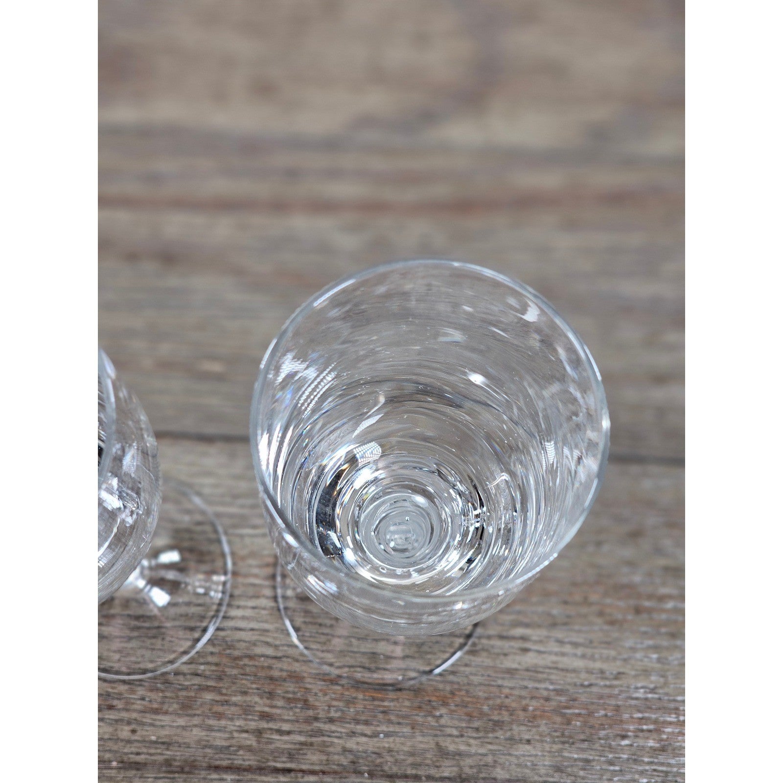 Vintage Clear Crystal Champagne Flutes Set of 2 Twisted Stem