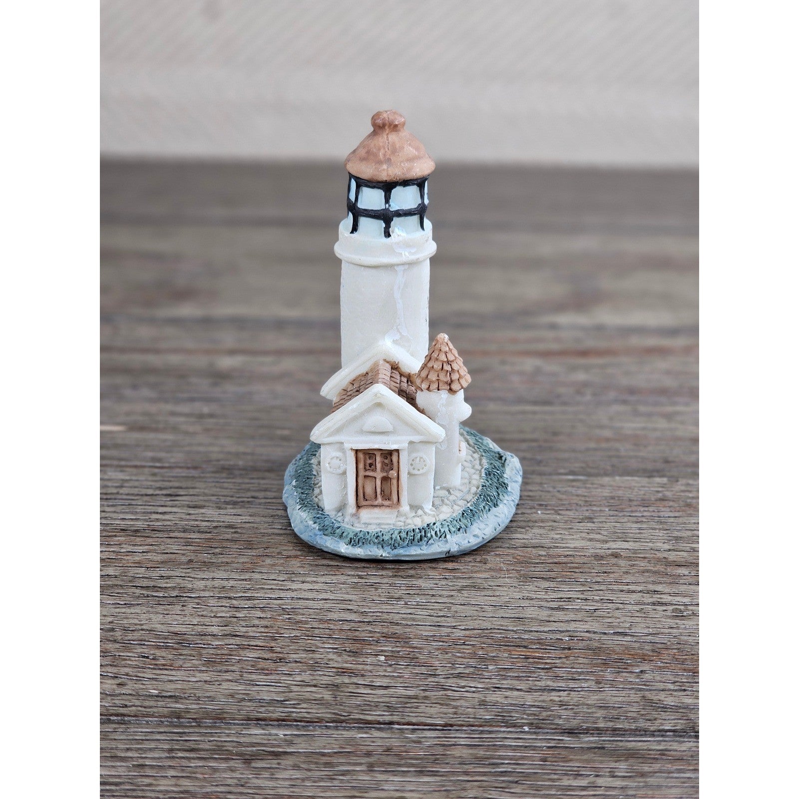 Miniature Lighthouse Resin Figurine Coastal Nautical Decor 3.5"