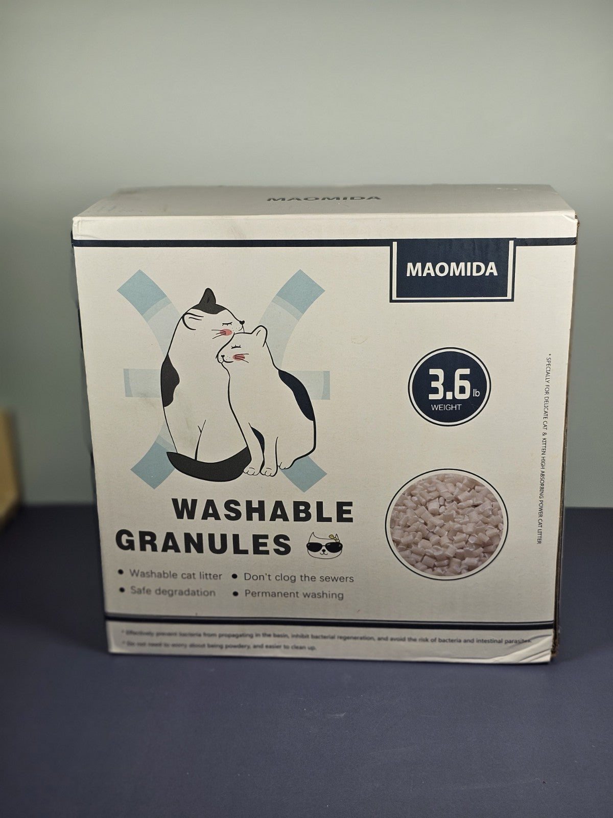 Maomida Washable Granules Cat Refill Litter 3.6 Pounds  NEW