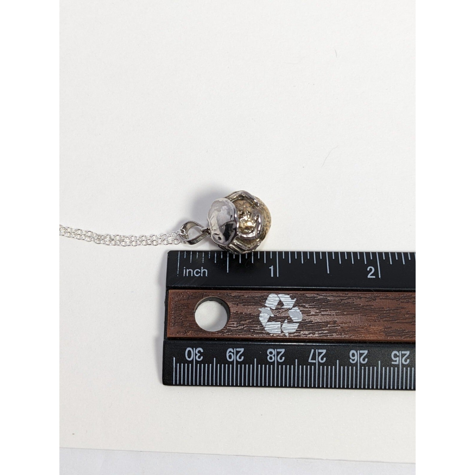 Sterling Silver Crab Cancer Zodiac Harmony Ball Pendant Necklace