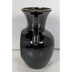 Art of Chokin Dolphin Mini Vase Black Gold Japan 5" Vintage