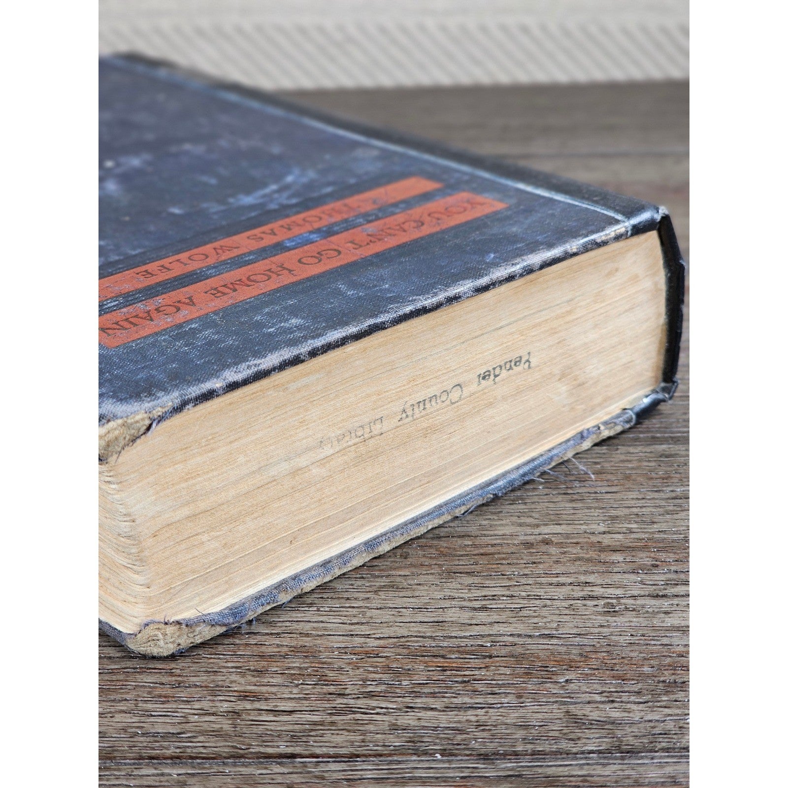 You Can't Go Home Again Thomas Wolfe 1940 HC Third Ed Worn Copy