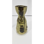 Handcrafted Stoneware Sake Pitcher Bamboo Motif Ceramic