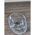Set of 2 Chivas Etched Rocks Glasses 3.5 x 3 Inch Whisky Tumblers