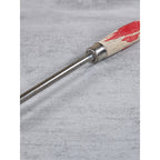 Vintage BBQ Carving Fork Wood Handle Red Paint Rustic 13 Inch