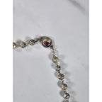Vintage Rosary Necklace Sacred Heart Cross Religious Medal Beaded