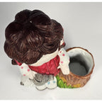 Gentle Treasures Girl Cat Figurine Ceramic Vintage 7x5