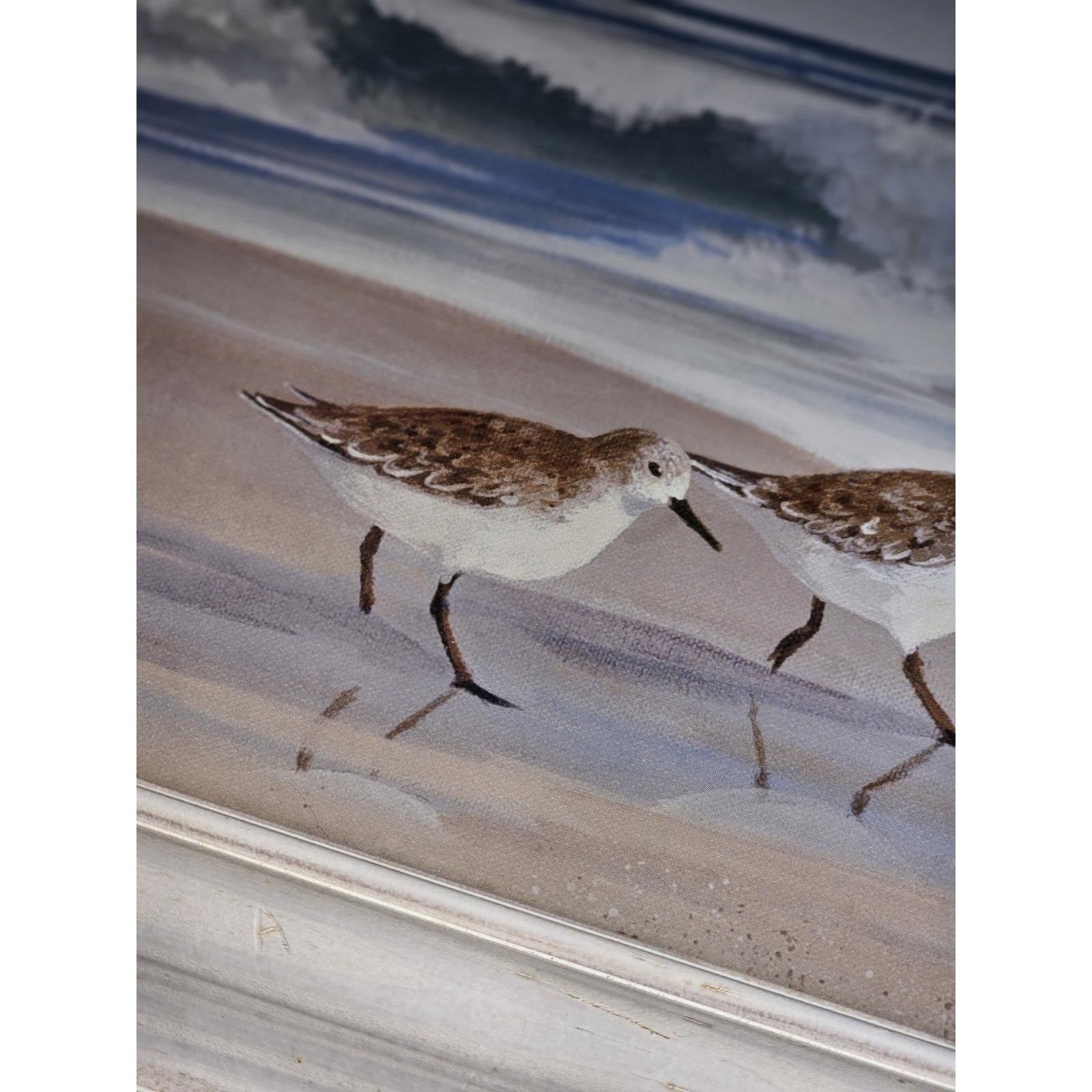 Jacqueline Penney Coastal Shorebirds Lighthouse Framed Art Signed