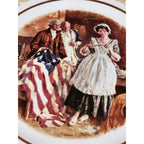 Vintage 1973 Avon Betsy Ross Plate Enoch Wedgwood England Gold Trim 9"