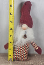 8 " Winter Gnome Shelf Sitter | Farmhouse Christmas Decor | Bendable Stocking