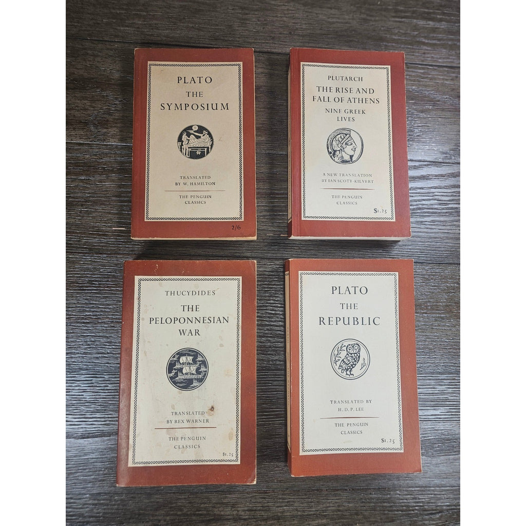 Vintage Penguin Classics Greek Philosophy Lot Plato Thucydides
