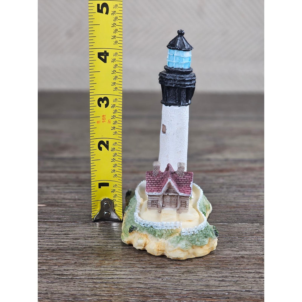 Resin Lighthouse Figurine Coastal Decor Mini Lighthouse Nautical Accent