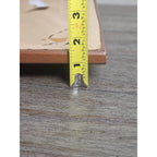 Vintage Framed Winter Landscape Print Signed, Rustic Wood Frame 14x13