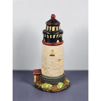 KS Collection Lighthouse Figurine Blue Brick Base Coastal Decor