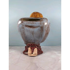 Vintage Kneeling Angel Planter Vase Ceramic Polka Dot